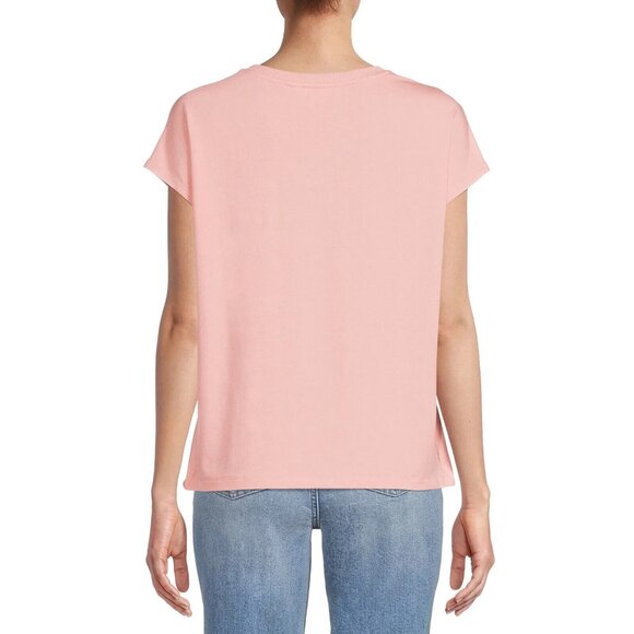 Time And Tru Women's Twist Front Top with Short Sleeves Size L - Picture 3 of 4